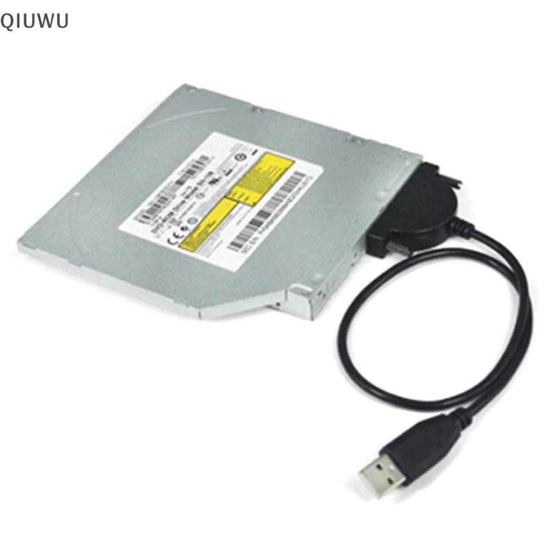 Qiuwu USB 2.0 Cáp SATA CD / DVD-ROM Cáp điều khiển quang Cáp chuyển đổi cho máy tính xách tay PC.