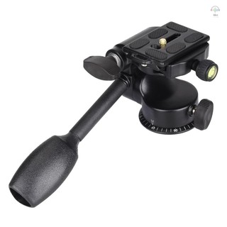 Hilivn) Andoer Q08 Video Chân Máy Bóng Đầu Chất Lỏng 3 Chiều Cánh Tay Rocker Với Đĩa Phát Hành Nhanh Cho Máy Ảnh DSLR Chân Máy Monopod