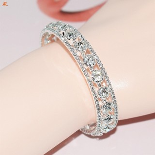 Vòng tay kim cương giả Ferroalloy Thiết kế cổ điển tuyệt vời Vòng tay tròn cho các sự kiện tiệc Hẹn hò hàng ngày