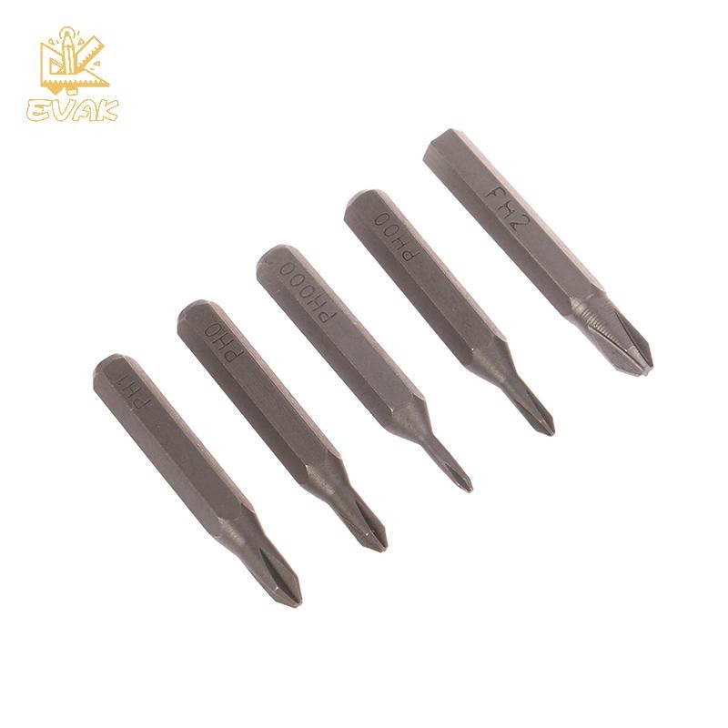 Alittlesetrtu 5 Cái H4 × 28mm Mũi tuốc nơ vít chéo PH0000 PH000 PH00 PH0 PH1 PH2 4mm Bộ tuốc nơ vít chuôi lục giác VN