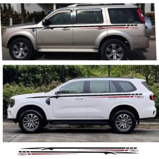 Tem xe decal dán xe ô tô 7 chỗ ford everest, tem dán sườn se SUV, tem xe thể thao mẫu mới, tem dán xe 7 chỗ.