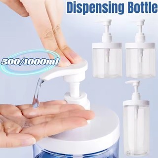 Chai bơm dưỡng da miệng rộng dung tích lớn 500ml / 1000ml - Hộp đựng Gel tắm dầu gội du lịch