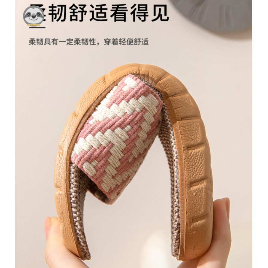 Phong cách Nhật Bản Muji Style / Nam Nữ Cặp Đôi Trong Nhà Ngoài Trời Dép Lanh Nhà / Dép Sàn Gỗ Mở