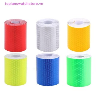 Toplanswatchstore 1m * 5cm Xe Tải Phản Quang Tự Dính Băng Cảnh Báo An Toàn Cuộn Phim Miếng Dán VN