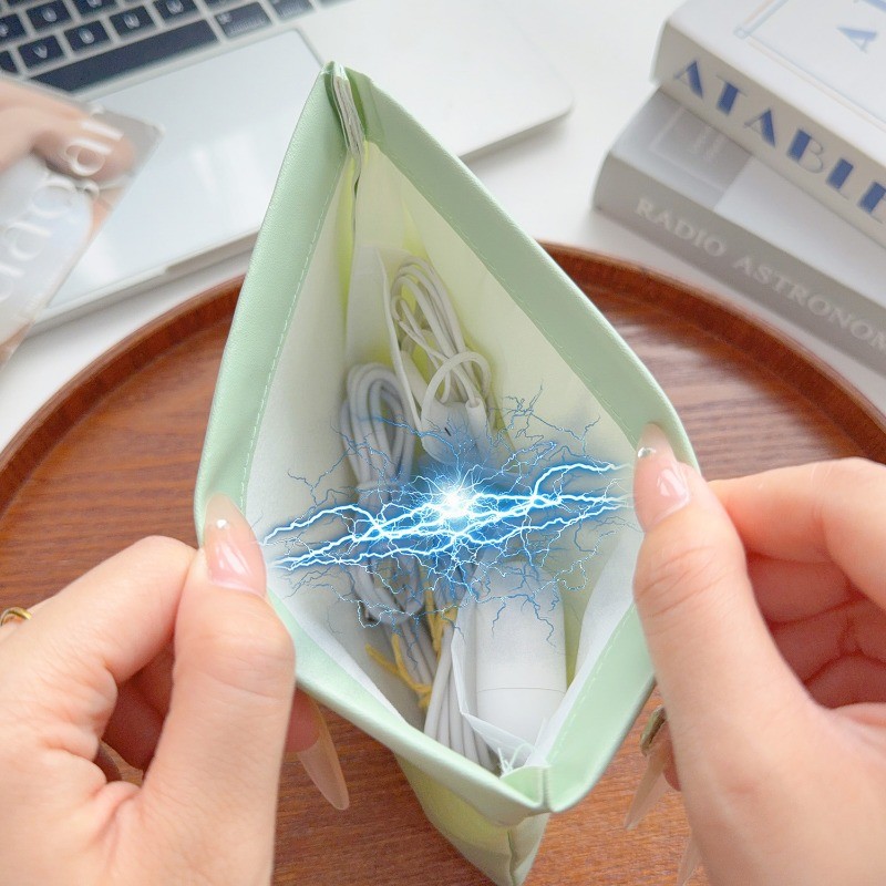 Tự động đóng Túi đa năng mềm - Dụng cụ sắp xếp lưu trữ cáp dữ liệu di động - Túi xách nhỏ 5 màu thời trang