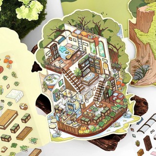 Infeel.Me2.5D Cảnh Quan Dán My Hut Thứ Bảy Vui Vẻ Sáng Tạo Xếp Hình Tự Làm Cảnh Dán