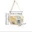 DARON Túi Itabag trong suốt, Túi đeo vai Harajuku JK phong cách Nhật Bản, Huy hiệu thời trang Hiển thị Túi Tote vải Pvc thông thường Mua sắm