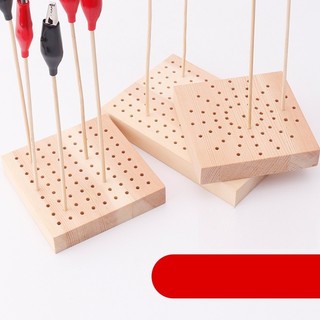 Đế gỗ tự nhiên đục lỗ, dụng cụ tạo hình đất sét, cắm tượng đất sét