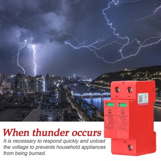 Loại phích cắm năng lượng mặt trời Quang điện bảo vệ chống sét Thiết bị bảo vệ chống sét 2P-40KA-DC1000V Công cụ bảo vệ điện áp chống sét