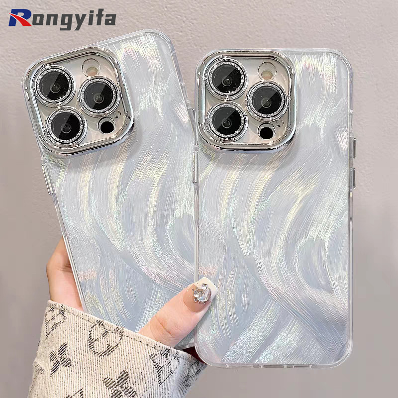 Vỏ Sợi Lông Vũ Sáng Cho Redmi Note 14 13 Pro Plus 12 Turbo 11S 11T 10T 10 9T K80 K70 K70E K60 Pro Ultra 5G 4G Vỏ Điện Thoại Sang Trọng Bảo Vệ Ống Kính Vỏ Chống Rơi