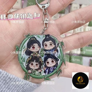 Vĩnh Dạ Tinh Hà Ngu Thư Hân Đinh Vũ Hề Trang trí mặt dây chuyền móc khóa Acrylic Bốn Anh hùng trong rừng