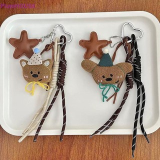PlumHOUSE Dễ Thương Sang Trọng Túi Gấu Mặt Dây Chuyền Thú Nhồi Bông Đáng Yêu Móc Khóa Leo Dây Móc Khóa Cho Bé Gái Ba Lô Trang Trí VN