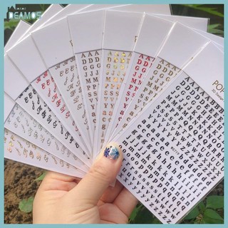 De Nhiều Màu Thạch Cao 26 Bảng Chữ Cái Kim Loại Dán Kết Hợp