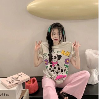 Áo Thun HIIXIIVI 100% cotton Tay Ngắn Cổ Tròn Thời Trang Mùa Hè Phong Cách Hàn Quốc Cho Nữ 2023
