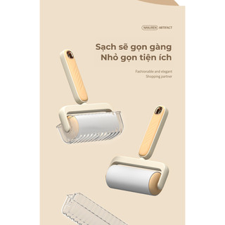 Cây lăn bụi quần áo có nắp BUNA lõi 10 cm làm sạch quần áo, ga giường, bộ lõi lăn dự phòng