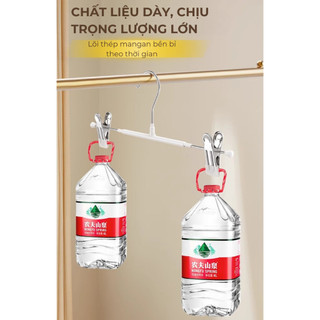 Kẹp quần quần áo BUNA 2 đầu kẹp thép BUNA không gỉ phủ nhựa PVC, móc đồ đa chức năng