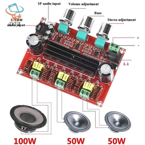 TPA3116D2 Channel 2.1 Mô-đun bảng khuếch đại công suất loa siêu trầm kỹ thuật số XH-M139 12V - 24V 2 * 50W + 100W Bảng khuếch đại HiFi VN