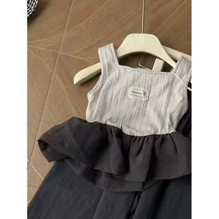 Mùa Hè Phong Cách Mới Bé Gái Phiên Bản Hàn Quốc Phù Hợp Với Trẻ Em Áo Vest Ngọt Ngào Top Nấm Cạnh Quần Ống Rộng Bộ Đồ Hai Mảnh