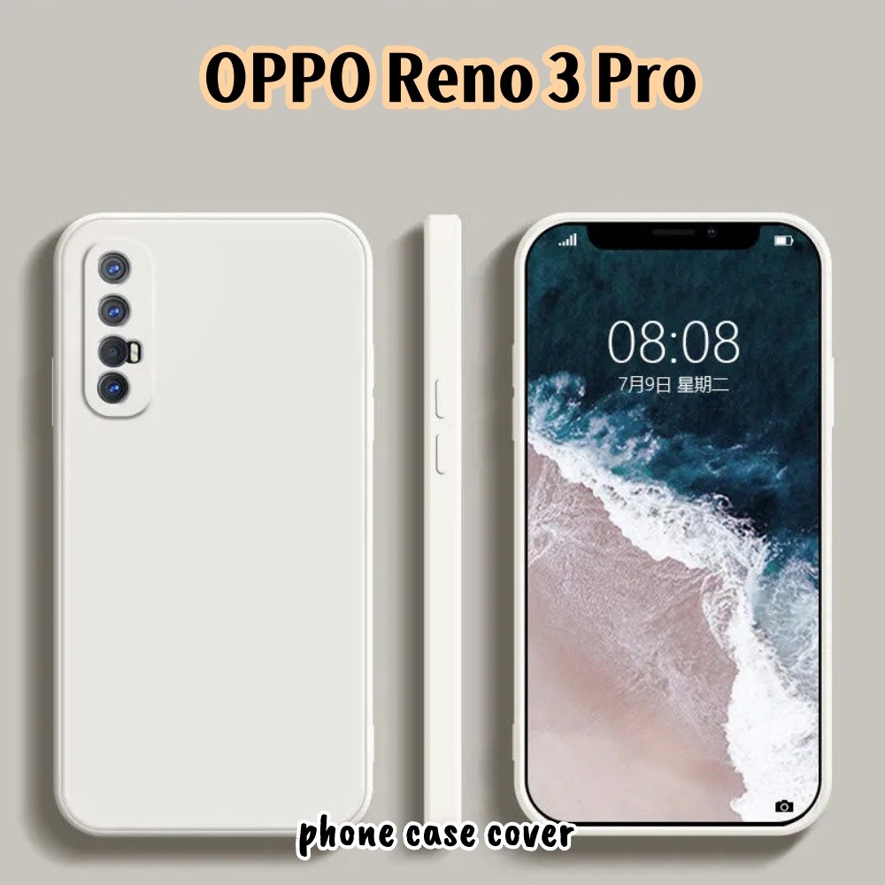 [Ngôi sao tương lai] Dành cho OPPO Reno 3 Pro Cover Silicone Full Case Vỏ điện thoại màu trơn cổ điển Dễ tháo rời