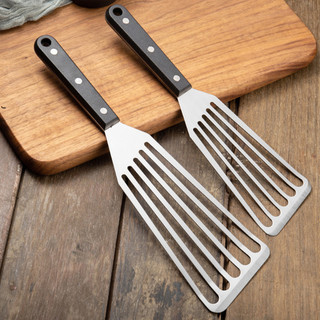 1 Chiếc Thìa Chiên Nhà Bếp Inox Chống Trơn Trượt Có Rãnh Turner & Cá Thìa Rò Rỉ Xẻng Cá Lát Phụ Kiện Nhà Bếp