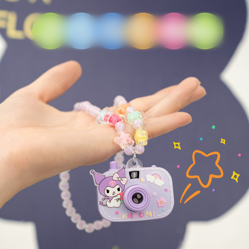 HK1 Sanrio Hoạt Hình Mini Máy Chiếu Camera Vòng Cổ Quà Tặng Cho Bé Gái Kuromi Giai Điệu Cinnamoroll Purin Kitty KH1