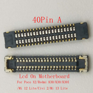 2-10 Chiếc Pin USB Màn Hình Lcd FPC Kết Nối Cắm Cho Xiaomi Poco X2 Redmi K30 K30I Mi 12 13 Mi13 Mi12 Lite Civi 2 40 60 Pin Sạc Màn Hình Flex Pocophone Sạc Trên Tàu