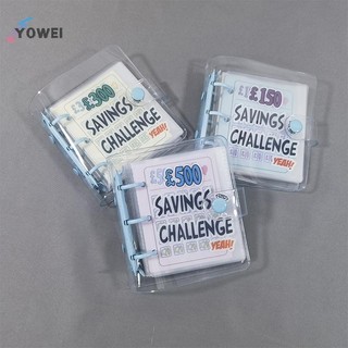 YOWEI Tiết Kiệm Thử Thách Tiết Kiệm Sách £1000 Chất Kết Dính Tiền Di Động Sách Tiết Kiệm Lá Rời Sổ Tay Tiền Mặt Ngân Sách Lưu Trữ VN
