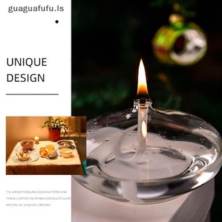 Guaguafufu Handmade Oblate Thủy Tinh Trong Suốt Chân Nến Dầu Đèn Có Ác Bàn Ăn Nến Mộc Mạc Giáng Sinh Trang Trí Nhà Cửa ls