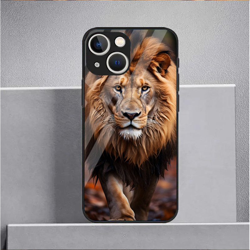 Ốp Điện Thoại Kính Cường Lực Lion 17 Cho IPhone 16 15 14 13 12 11 Pro XS Max Plus Mini X XR 8 7 6s SE2 / 3