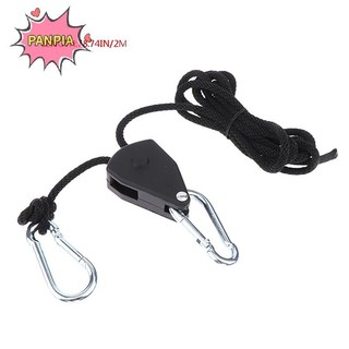 Pnpia 1 / 8 2M Dây 8 Inch Có Thể Điều Chỉnh Cho Lều Quạt Trồng Ánh Sáng Ròng Rọc Dây Nâng Ròng Rọc Móc Boutique