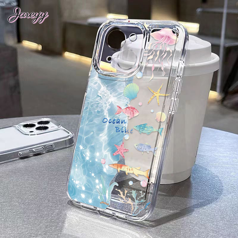[Ja] Ốp Lưng IPhone Trong Suốt Cho IPhone 11 Pro Max 11 12 13 14 15 16 XR XS Max 7Plus 8Plus Thế Giới Dưới Nước