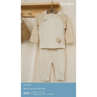 Bubaby BSR110808 Bộ dài tay cài chéo Siro  🔅cho bé T6.0