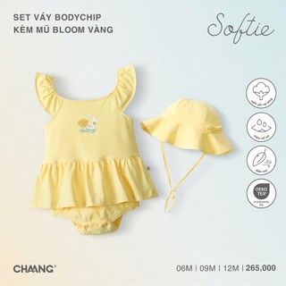 Chaang SS2025 Set váy bodychip kèm mũ Bloom cho bé