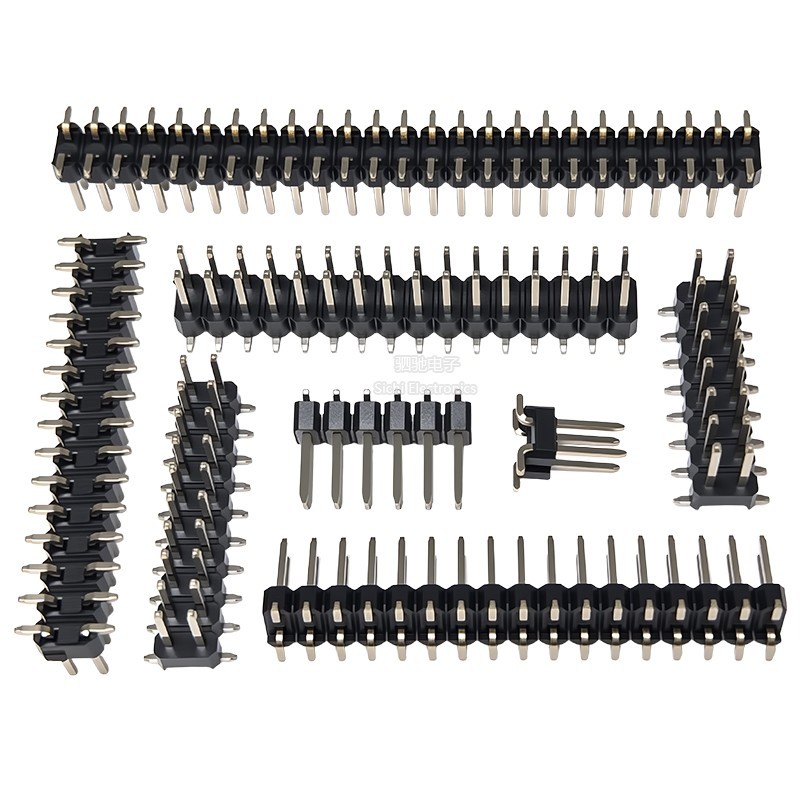 Mạ Vàng 2.54MM Pitch Đứng Miếng Dán Hàng Đôi Pin SMT Đứng Miếng Dán Pin ...