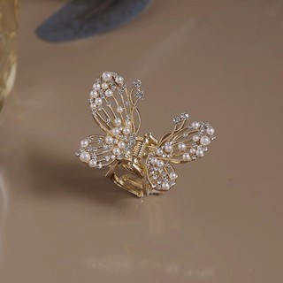 MAUROPOLI Kẹp bướm kim cương giả phong cách Pháp, phụ kiện tóc sang trọng và tinh tế
