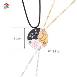 3 Cái / bộ Mặt Trời Trăng Ngôi Sao Mặt Dây Chuyền Vòng Cổ Người Bạn Thân Nhất Bff Tình Bạn Cặp Đôi Vòng Cổ Trang Sức Thời Trang Vinh Quang