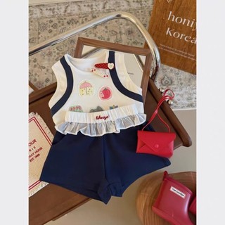 Ren Khâu Bé Gái Quần Short Mùa Hè Phong Cách Mới Bé Gái Quần Thường Ngày Phiên Bản Hàn Quốc Trẻ Em Crop Quần Giữa