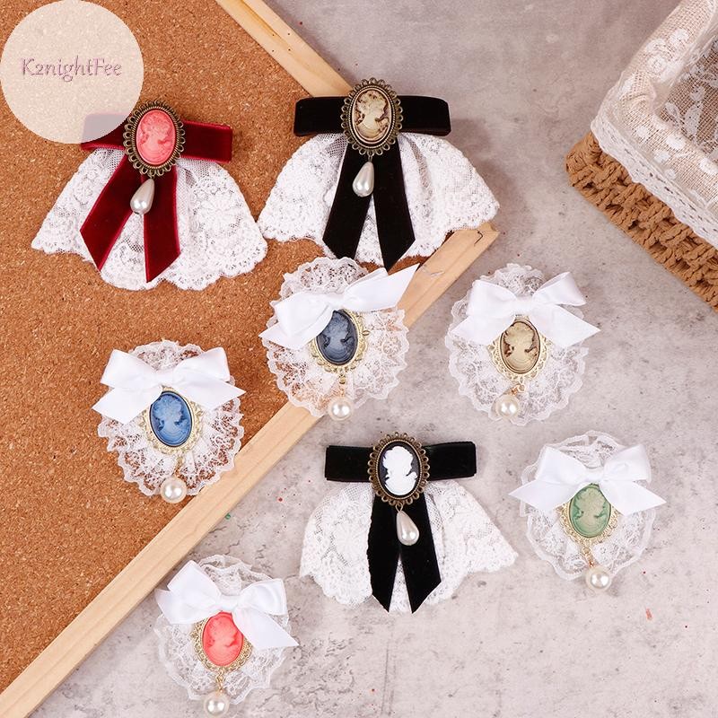 K2nightfee Vintage Handmade Vải Nghệ Thuật Ren Nơ Thổ Cẩm Làm Đẹp Ngọc Trai Flare Phong Cách Đại Học Mắt Cá Chân Phụ Kiện Trang Sức Cho Nữ VN