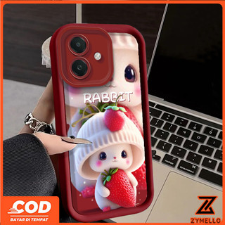 Ốp Lưng Cho OPPO Reno 13F 5G Reno12 F Reno 12 Reno12 Pro Reno11 F Reno 11 Reno 10 5G Reno 8T Reno 8Z 5G Reno7 Reno8 Reno4 Reno5 Thỏ Dâu Hồng Chống Sốc TPU Phon