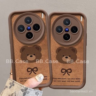 Hot Bán Điện Thoại Trường Hợp Vivo X200 Vivox200 Pro X100 Pro 5G Mới Dễ Thương Sáng Tạo Xu Hướng Thời Trang Nâu Nơ Tie Gấu Bao Gồm Tất Cả Vỏ Mềm Với 3D Búp Bê Dây 2024