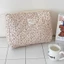 Túi đựng trang điểm hoa EBINLANDS, Vải nhung dung tích lớn Dụng cụ sắp xếp mỹ phẩm thẩm mỹ, Túi đựng đồ vệ sinh có dây kéo thời trang Bàn chải trang điểm