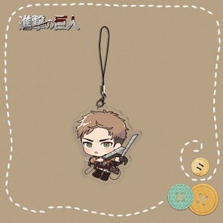 Dây đeo điện thoại di động phiên bản Q Attack on Titan dễ thương Eren Mikasa Armin Captain Hanji