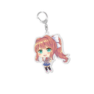 Phụ kiện Anime Doki Doki Literature Club móc khóa acrylic mặt dây chuyền trong suốt Monica
