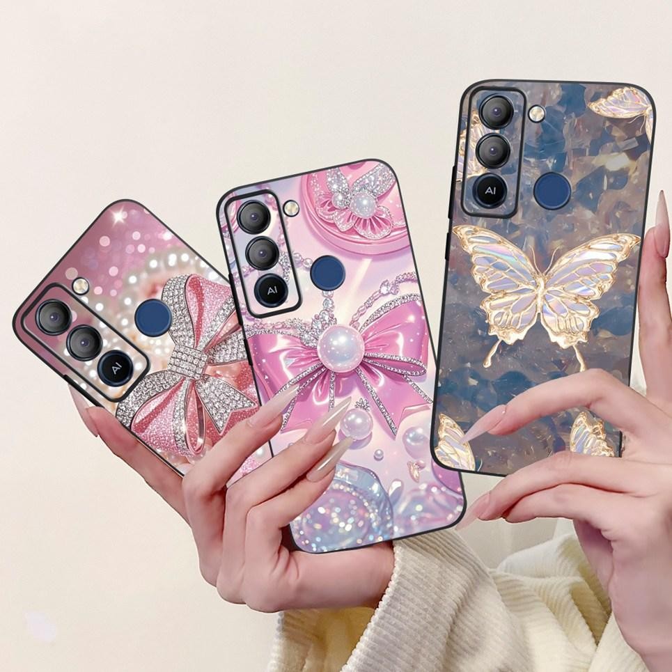 Dành Cho Tecno Pop 5 LTE BD4 BD4i BD4a / Pop 5 BD1 BD2 BD3 Ốp điện thoại Rồng Bướm Hoa Thời Trang Ốp điện thoại Silicon Mềm Trong Suốt
