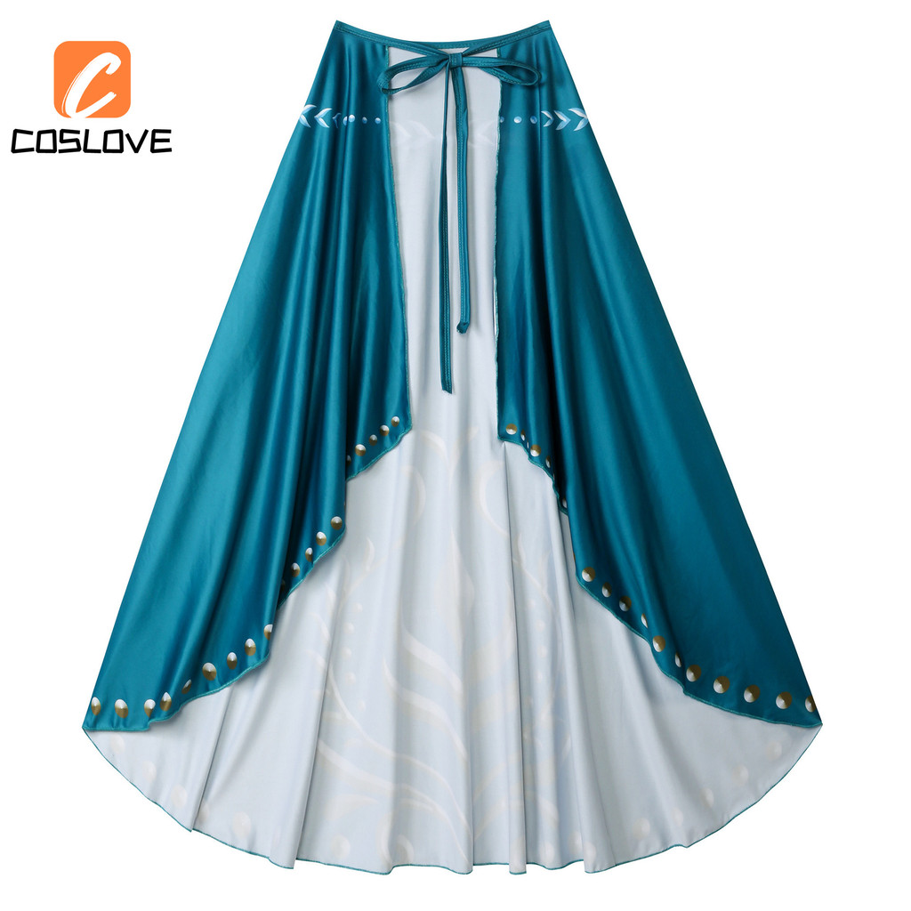 Anime Frozen Anna Elsa Cosplay Quần Áo Trọn Bộ Trang Phục Trang Phục Cho Bé Gái Váy Xanh Váy Cosplay Đảng Biểu Diễn