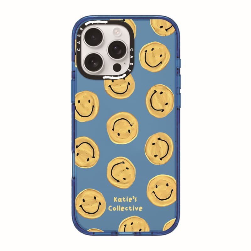 CASECASE X Smile Case Sky Blue Color Clear Hard Từ Hút Tác Động Dành Cho Apple IPhone 12 13 14 15 16 Pro Max Plus Có Hộp