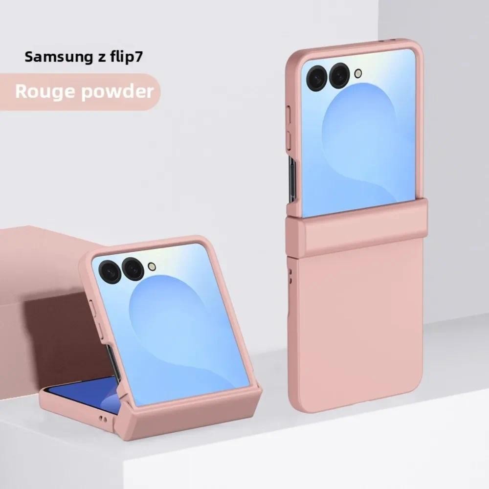Ốp Lưng Điện Thoại Samsung Z Flip 7 6 5 4 3 Flip7 Flip6 Flip5 Bản Lề Bảo Vệ Màu Trơn Bọc Hoàn Toàn Da Cảm Giác