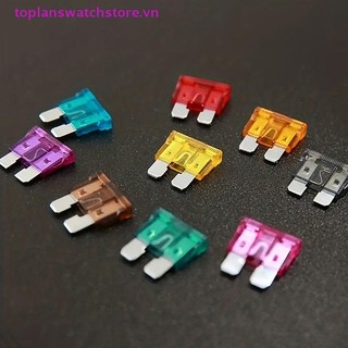 Toplanswatchstore 50 / 100 Chiếc Cầu Chì Ô Tô Bộ Các Loại Hồ Sơ Kích Thước Trung Loại Lưỡi Cầu Chì Xe Ô Tô Tự Động 2-35A Cầu Chì Có Hộp Kẹp VN