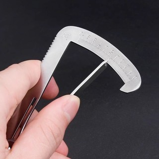 Kẹp thép không gỉ Caliper Đường kính ngoài Máy đo độ dày Đo bên trong Máy đo độ dày tam giác Đo cơ khí Đo vàng Dụng cụ đo sáp