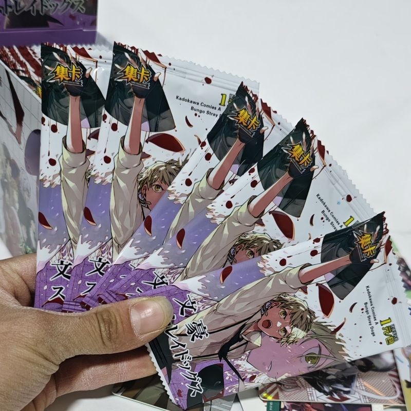 Bungo Stray Dogs Blind Box Collectible Cards – 30 gói, 3 thẻ mỗi gói, có Nakajima Atsushi, Dazai Osamu, và hơn thế nữa